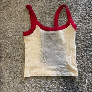 PacSun Red and White Tank Top